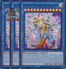 Yugioh! 3x Drytron Meteonis DA Draconids MP25-EN220 Ultra Rare 1st Ed NM