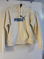 Puma Hooded Pull On Sweater In Off White Sz L