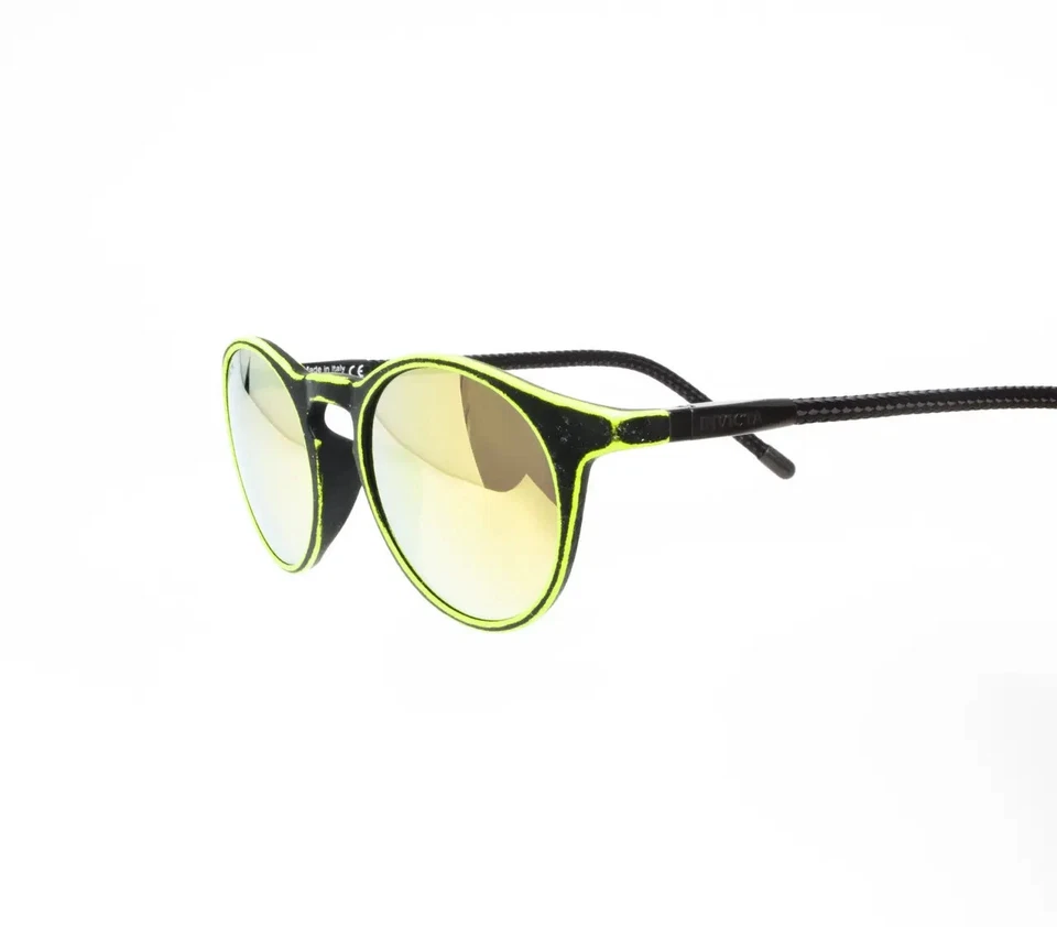 Gafas de sol Invicta IEW029-01 unisex negras redondas grises lentes espejadas Italia Foto 3 de 4