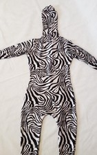 ZEBRA MORPHSUIT ANIMAL MORPHSUITS STRIPED BODYSUIT UNISEX KIDS FANCY DRESS L ??