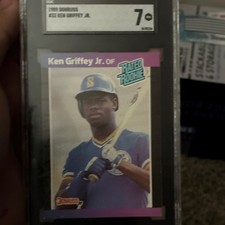 Donruss 1989 Ken Griffey Jr. Rated Rookie #33 Seattle Mariners SGC 7