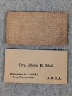 Lot of 2 WW1 Military Business Cards Official Corp. Melvin B Slack  1917-1921