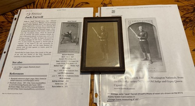 #ad #ad 1888 N172 Old Judge Gypsy Queen One of Kind Proof? Photo of John quot;Jackquot; Farrell $499.95