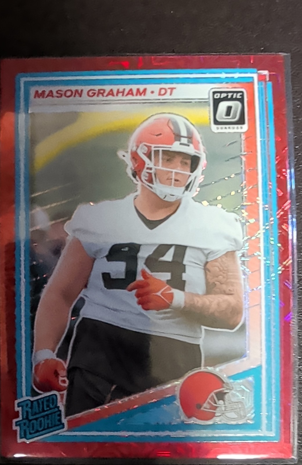 2025 Panini Donruss Optic - Rated Rookie Mason Graham #206 Red Mojo Prizm (RC)