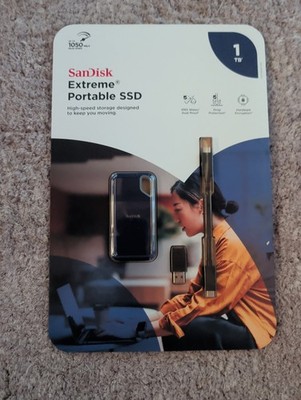 SanDisk Extreme Portable SSD 1TB USB-C 3.2 Gen 2 External SSD