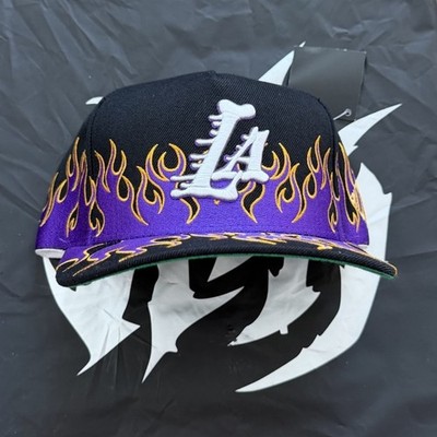 Kill The Hype KTHLA Lakers Purple Gold Flames Hat Brand New