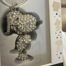 Peanuts Snoopy Bling Pave Crystal/Rhinestone Keychain Bag Charm - NEW and SEALED