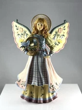 Demdaco Wildflower Angels Gift of Life Figuri Kathy Killip 2001 Basket Bluebirds