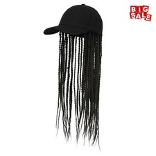 Braided Hair Baseball Cap Wig 35cm Dreadlock Style Sun Visor Hat Unisex