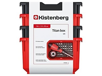 KTIS16 Behälter: Küvette schwarz,rot 156x110x90mm 4Stk TITAN KISTENBERG
