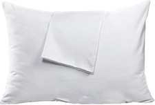 Niagara 4 Pack King Pillow Protectors with Zipper, Premium Cotton King, White