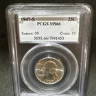 1947-S Washington Quarter 25c PCGS MS66 Uncirculated