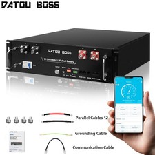 48V 100Ah LiFePO4 Battery Lithium 5.12kWh Server Rack Battery 3U Wi-Fi Bluetooth