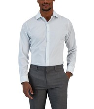 bar III Mens Windowpane Button Down Dress Shirt