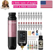 Gun Kit, Wireless Tattoo Machine Kit Complete Tattoo Practice Kit Rechargeabl...