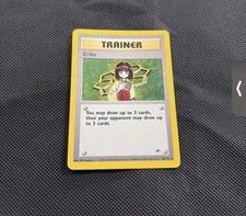 Pokémon Erika 16/132 Holo Rare Gym Heroes 2000 WOTC Vintage heavy play 