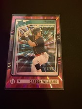 2024-2025 donruss baseball Carson Willams Pink Lazer Rated Rookie 43/50