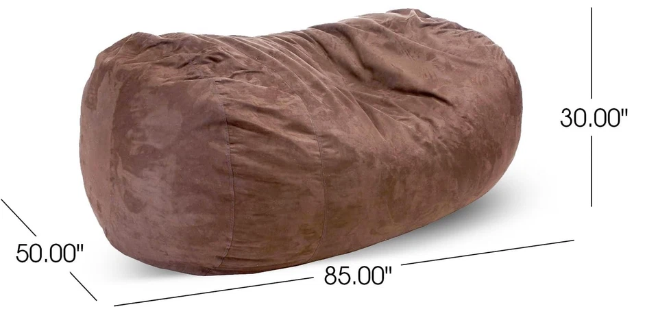 Bolso de frijoles Christopher Knight Home David tradicional de gamuza de 8 pies, asado francés... Foto 3 de 4