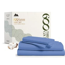 Mayfair Linen 100% Egyptian Cotton Full Sheets Set - 4 PC 600 Thread Count Deep 