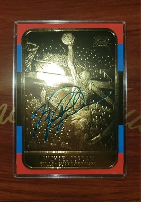 1997 Fleer Michael Jordan 1986 Rookie RP 23KT Gold BLUE Signature 0261/1986 