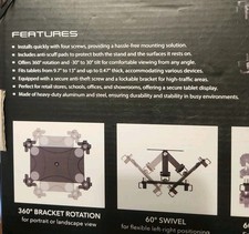 Anti-Theft Tablet Kiosk Stand   Heavy-Duty Aluminum Security Mount, ...