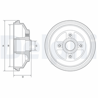 Bremstrommel Hinterachse FüR Opel Suzuki Agila Splash Swift III