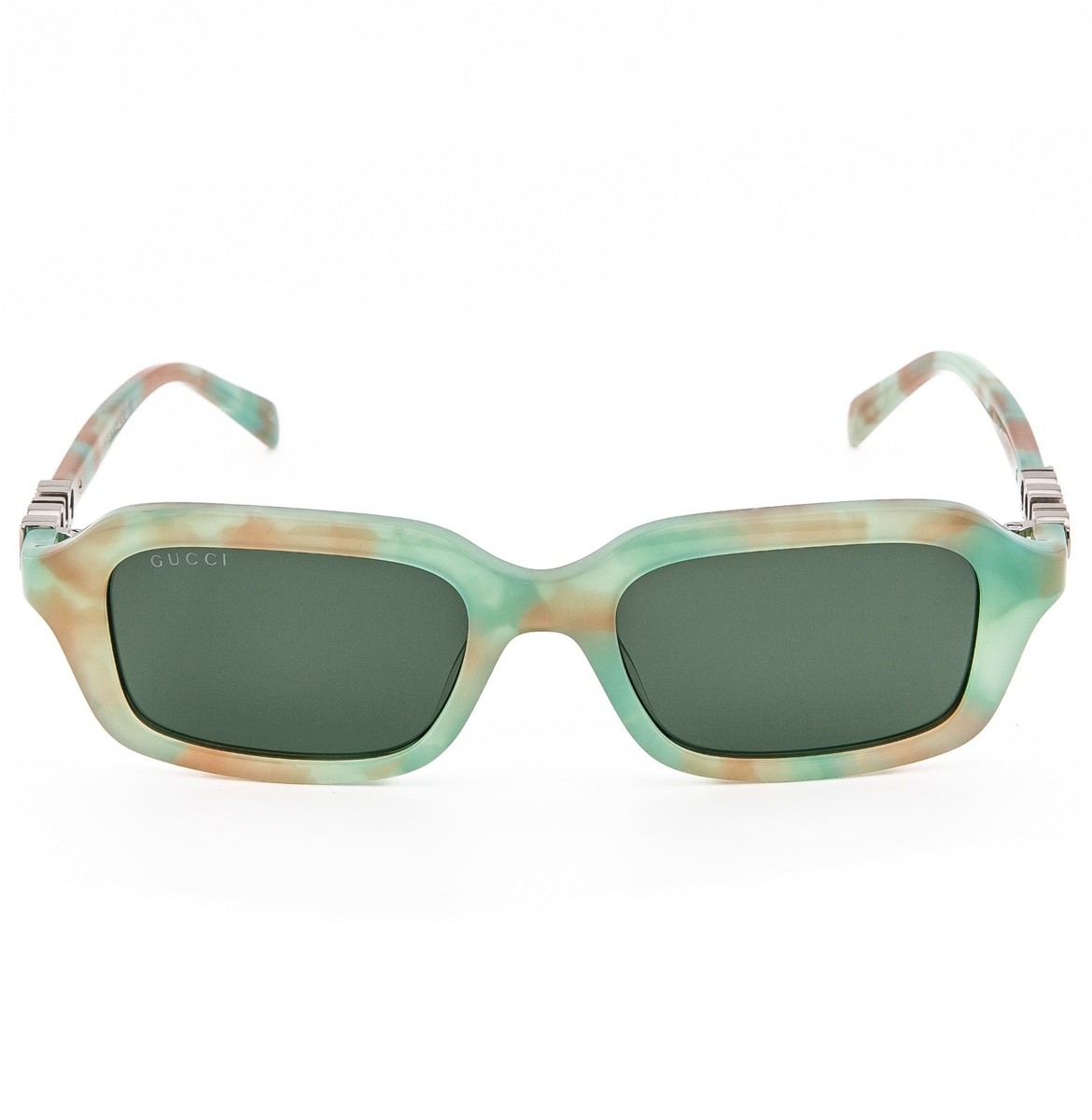 GUCCI 2152 Gg2152S Green Havana Narrow Unisex Logo Sunglasses 005