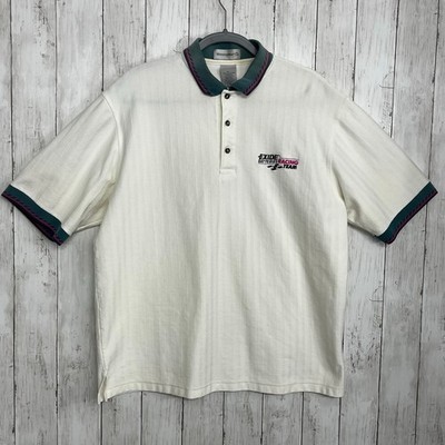 Vintage Exide Batteries Racing Team Short Sleeve Cotton USA Men's Polo Shirt XL