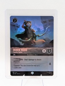 Disney Lorcana Fabled Robin Hood Capable Fighter #220 Epic Foil