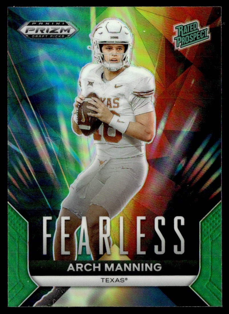 2024 Panini Prizm Draft Picks Fearless Green Arch Manning #F-AM