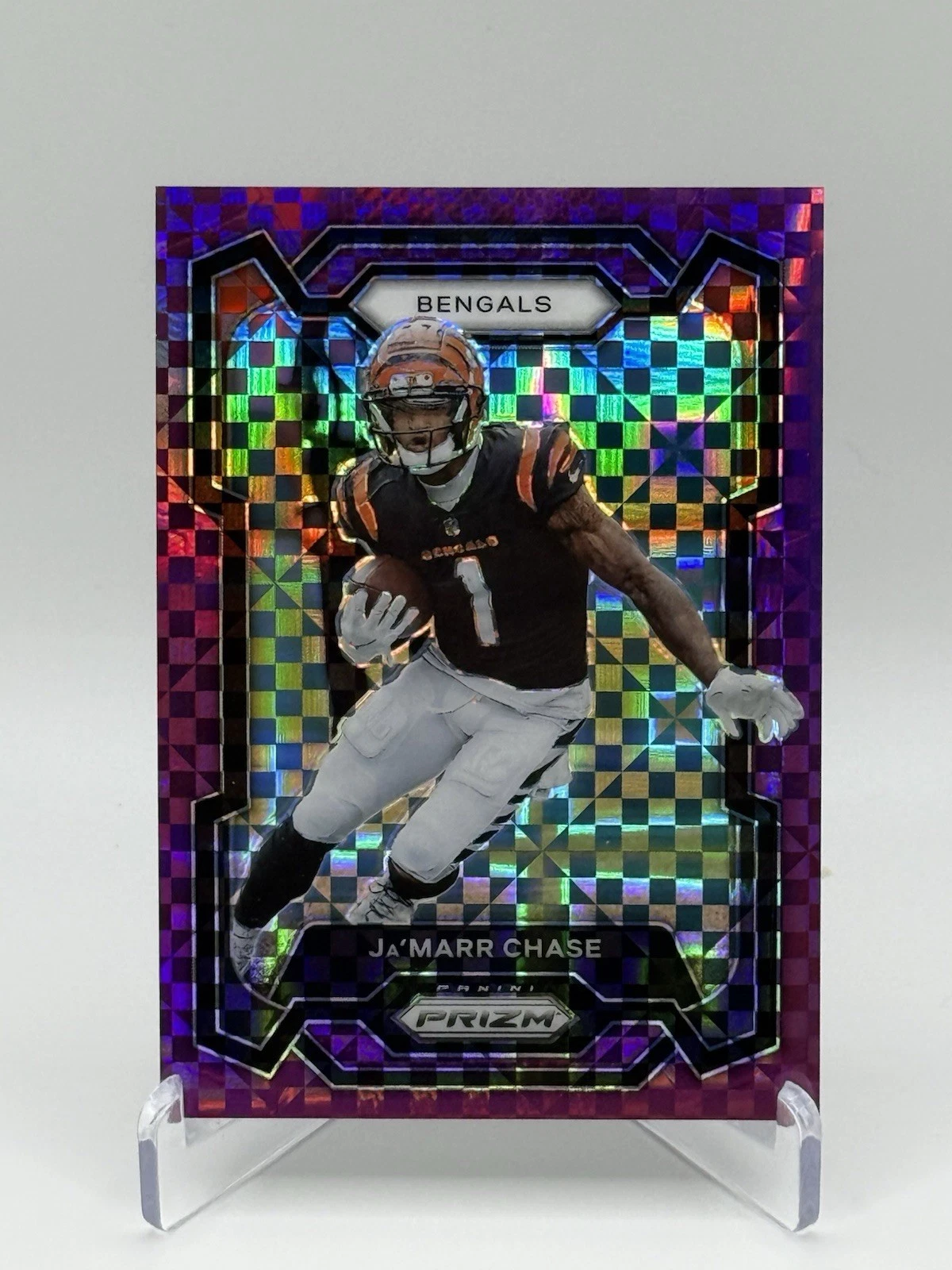 2023 Panini Prizm - Ja'Marr Chase #56 Purple Power Prizm /49