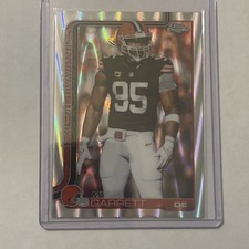 Myles Garrett 2025 Topps Chrome Football RayWave Refractor Cleveland Browns