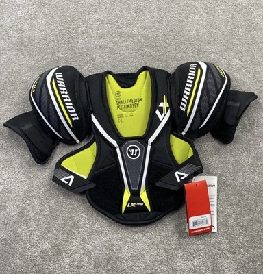 Warrior Alpha Youth Shoulder Protector Small Medium Black White Yellow Padded