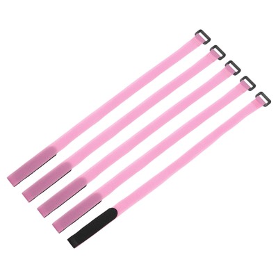5Pcs Battery Tie Down Straps,0.8x20'' Pink Nylon Hold Down Hook Loop Strap