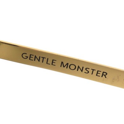 Auth GENTLE MONSTER Sunglasses Black/Gold Metal/Plastic - h30373k
