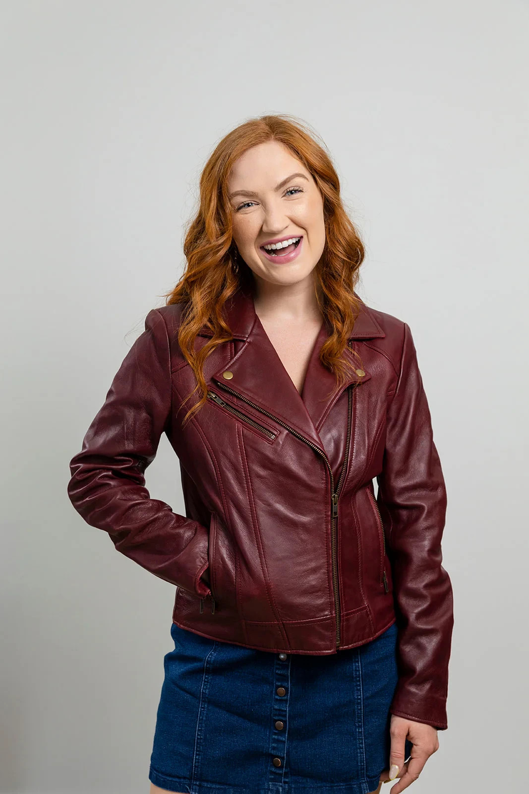 Betsy Women’s Lambskin Leather Jacket Biker Motorcycle Style XXS–5XL
