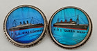 2 VINTAGE STERLING SILVER BUTTERFLY WING PINS QUEEN MARY & CALEDONIA (SCOTSTOUN) — photo 1