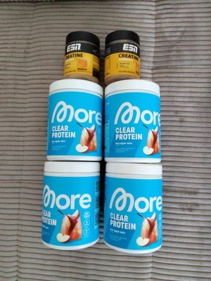 More Nutrition und ESN Paket 4×clear Protein Pure Apple Juice 2×Creatin Gummies