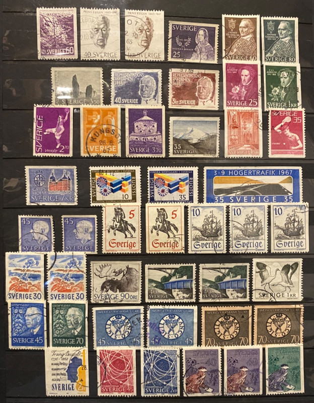 Sweden / Sverige stamp collection 1965-1968, Used.