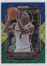2023 Panini Prizm Draft Picks Choice Blue Yellow & Green Ricky Council IV #1 6k2