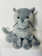 Ganz Webkinz Charcoal Cat HM152 Plush Stuffed Animal Gray No Code 8  
