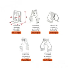 50Pcs Car Console Dash Dashboard Trim Metal Retainer Rivet Fastener Clips