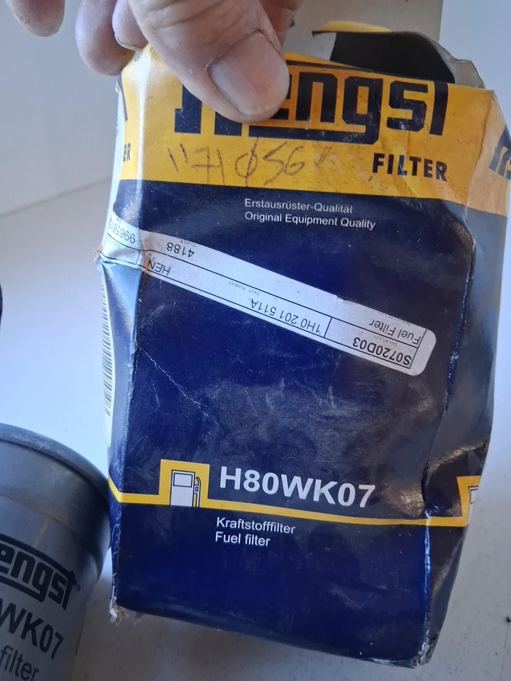 Filtro de combustible de gas Hengst H80WK07 para VW Volkswagen Passat Audi A6 EuroVan A4 Jetta Foto 2 de 4