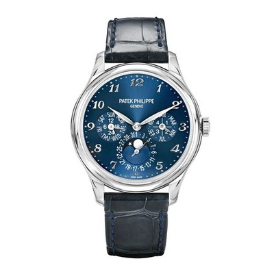 Patek Philippe Grand Complications Watch 39MM Blue Arabic Numerals Dial White...