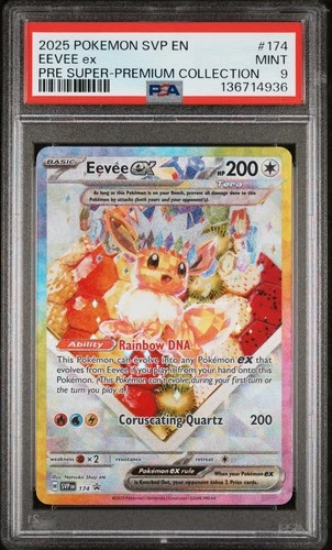 2025 POKEMON SVP EN-SV BLACK STAR PROMO #174 EEVEE EX PSA 9