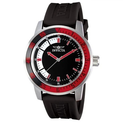 Invicta Men's 12845 Specialty Quartz Watch 45mm Red/Black Polyurethane