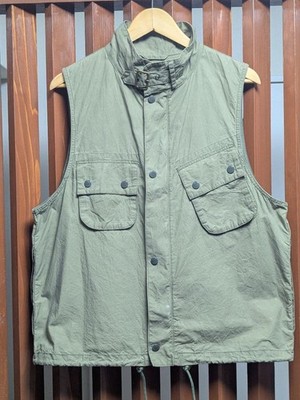 ENGINEERED GARMENTS X BARBOUR VEST MEN OLIVE GREEN MATERIAL COTTON SIZE M USED
