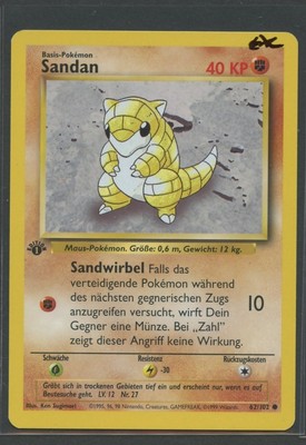 Sandan 1. Edition | Basis Set 62/102 | Pokemon Karte Deutsch EXC 1999 Base Set