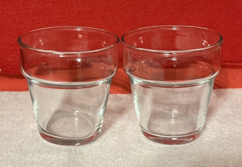 VTG. Anchor Hocking Clear Glass Votive Candle Holders Set Of 2 3 Inches Tall