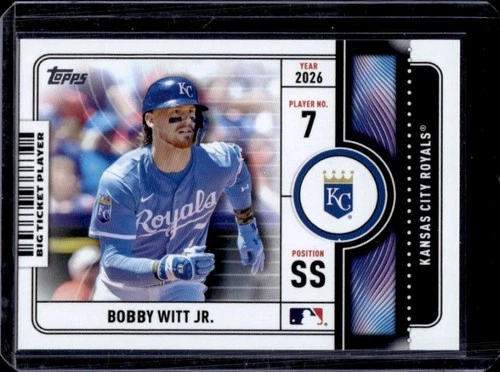2026 Topps Series 1 Bobby Witt Jr. Base (RAW)